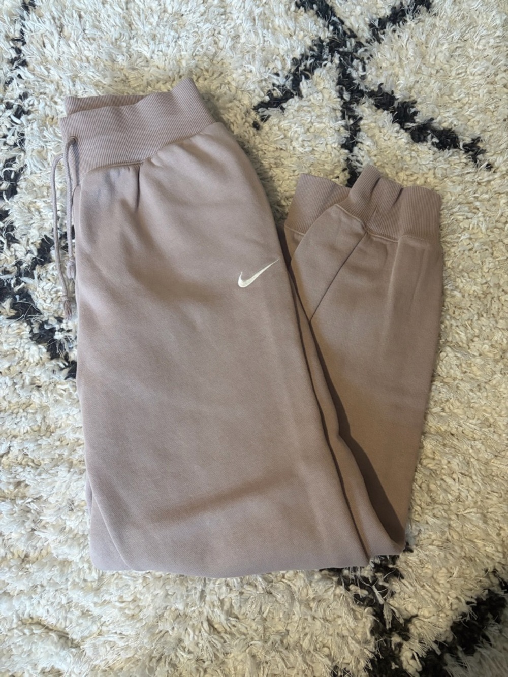 Nike Taupe/Mauve Logo Joggers